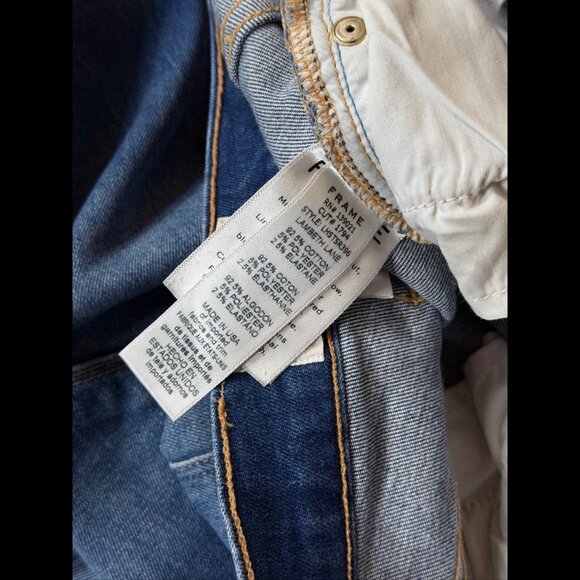 Frame Jeans 26 Womens Blue Le High Straight Frayed Acid Wash Ankle - Picture 8 of 8